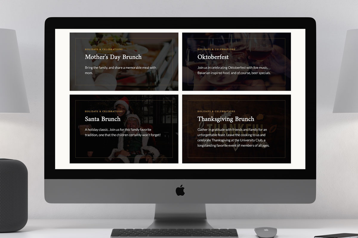 Events on an iMac