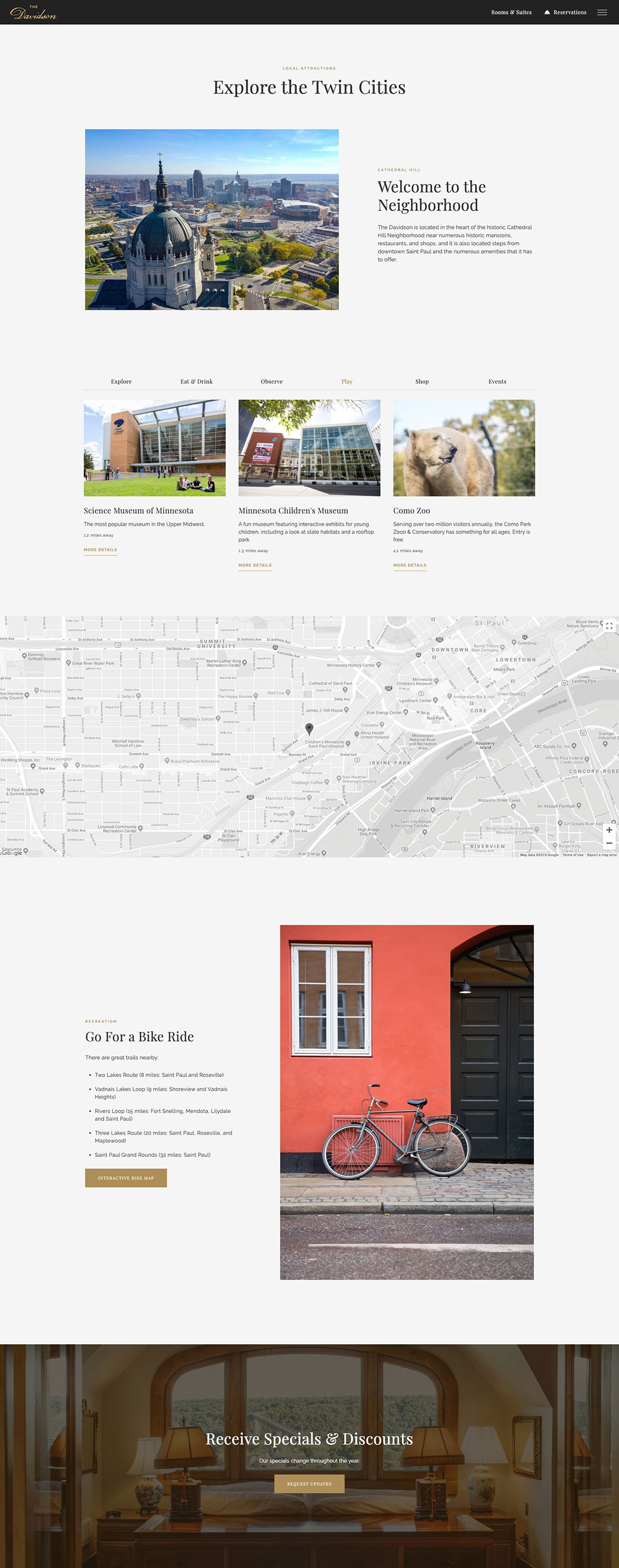 Local attractions page