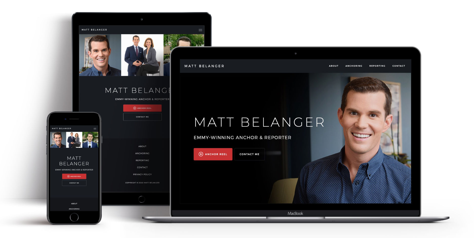 Matt Belanger's website on all devices