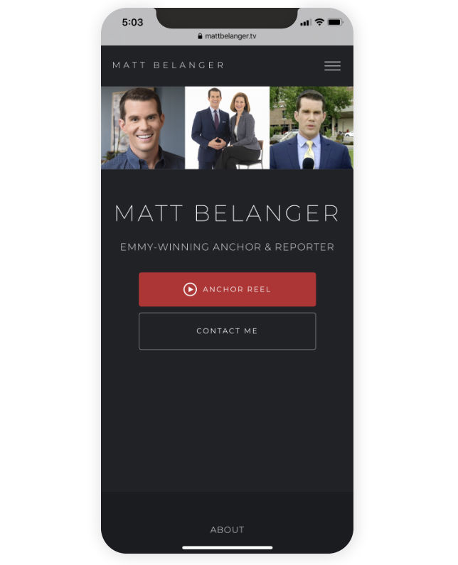 Matt Belanger's mobile website
