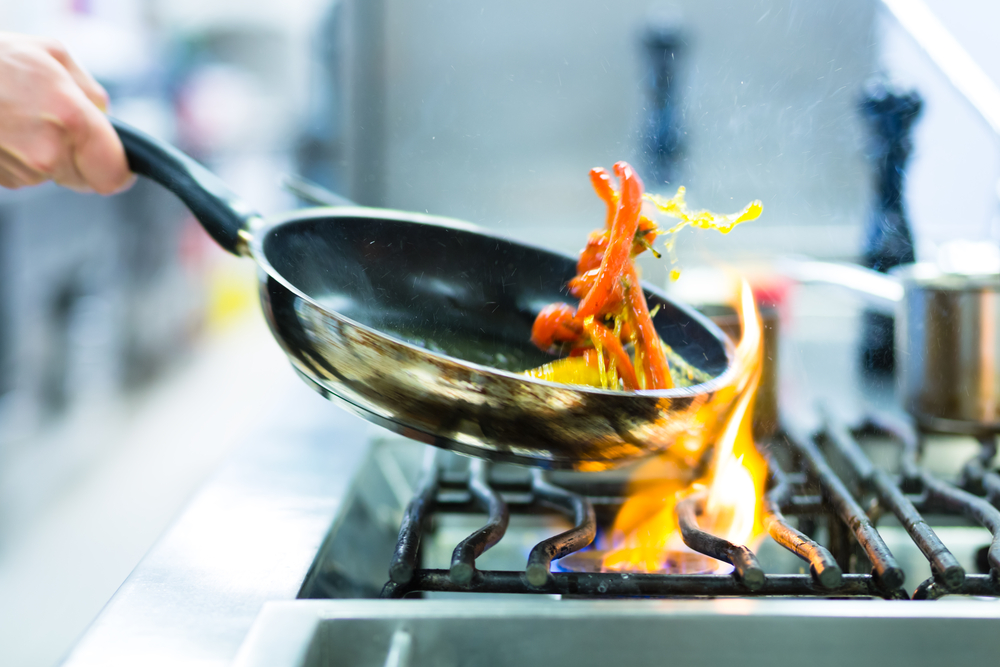 Cooking with propane gas