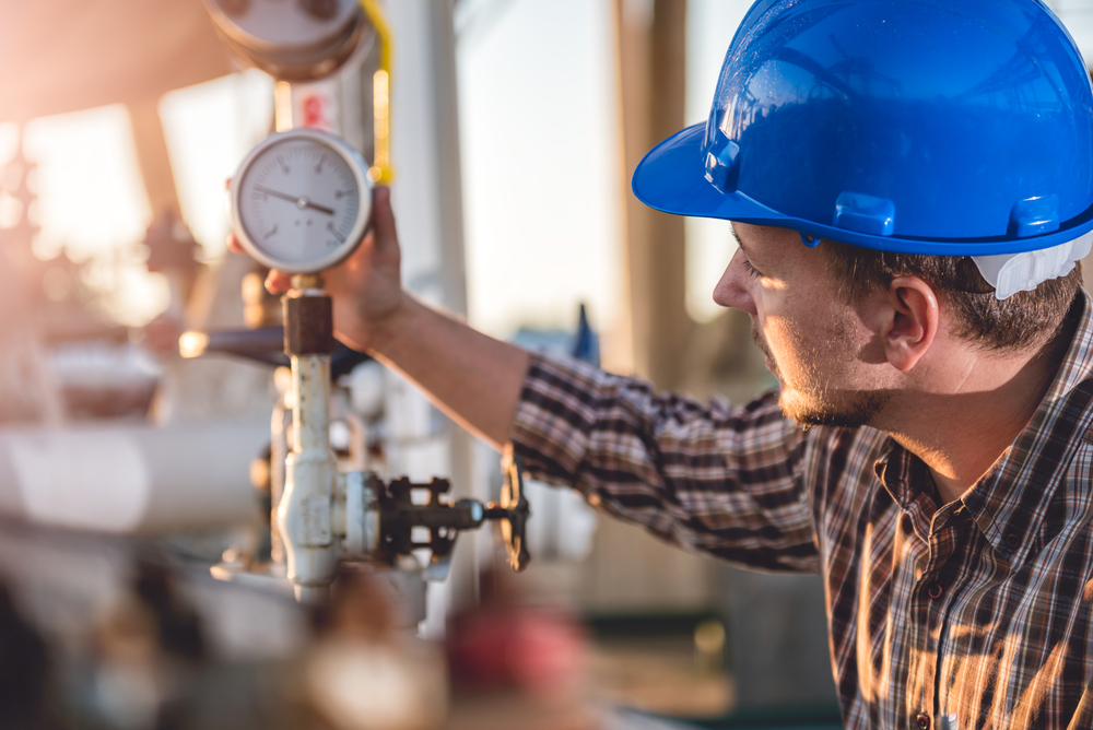 Propane supplier checks gas