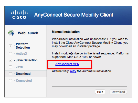 Cisco Anyconnect Vpn Client For Mac Os X 10.9