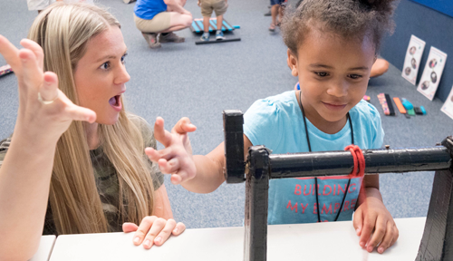 Hearing Professional with Child