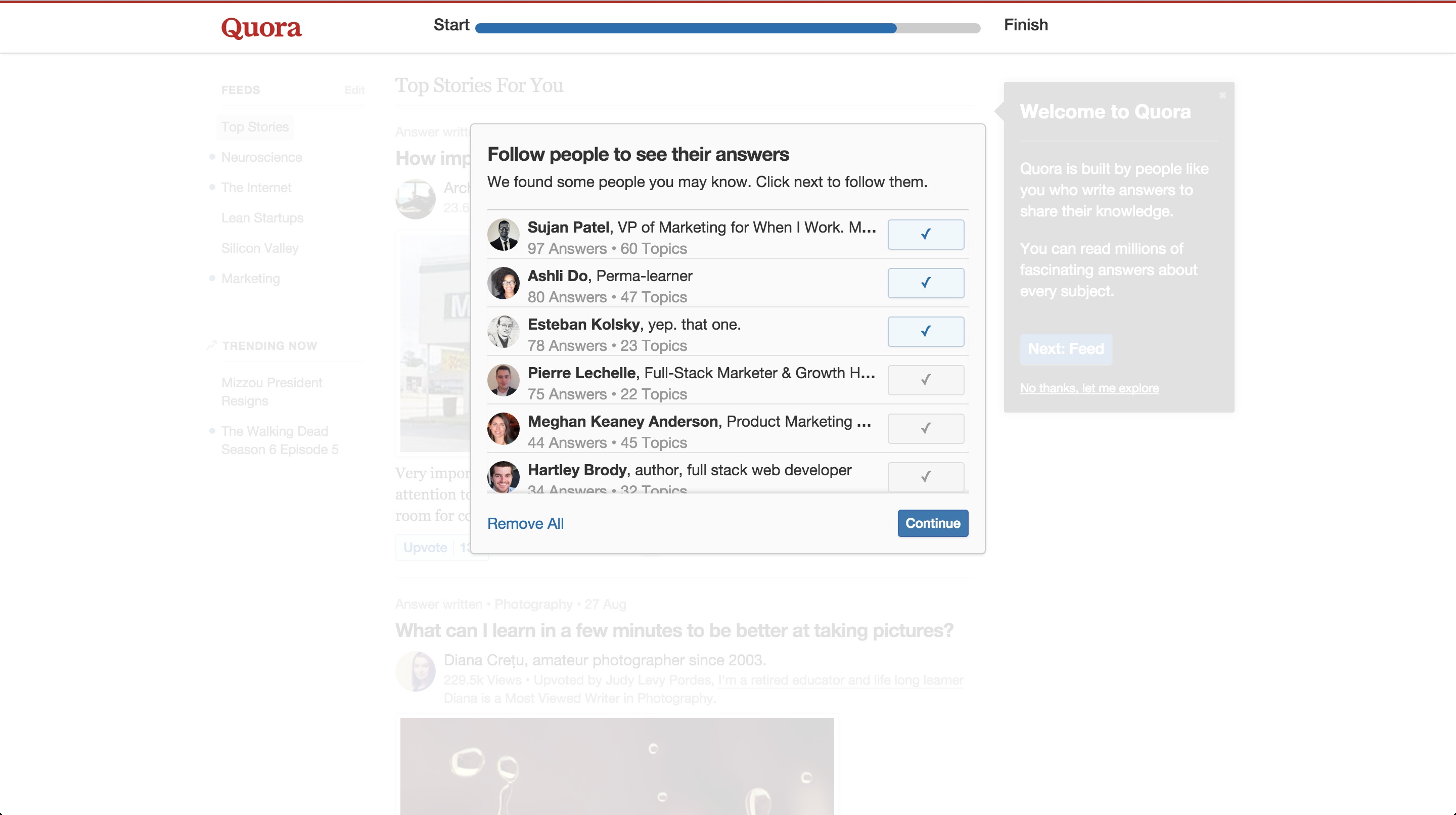 user onboarding step 13