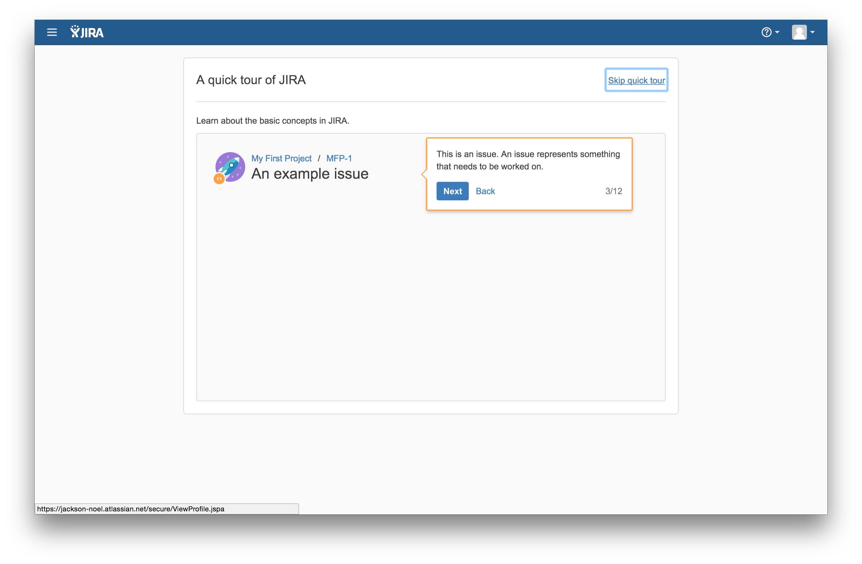 JIRA user onboarding tooltip 3