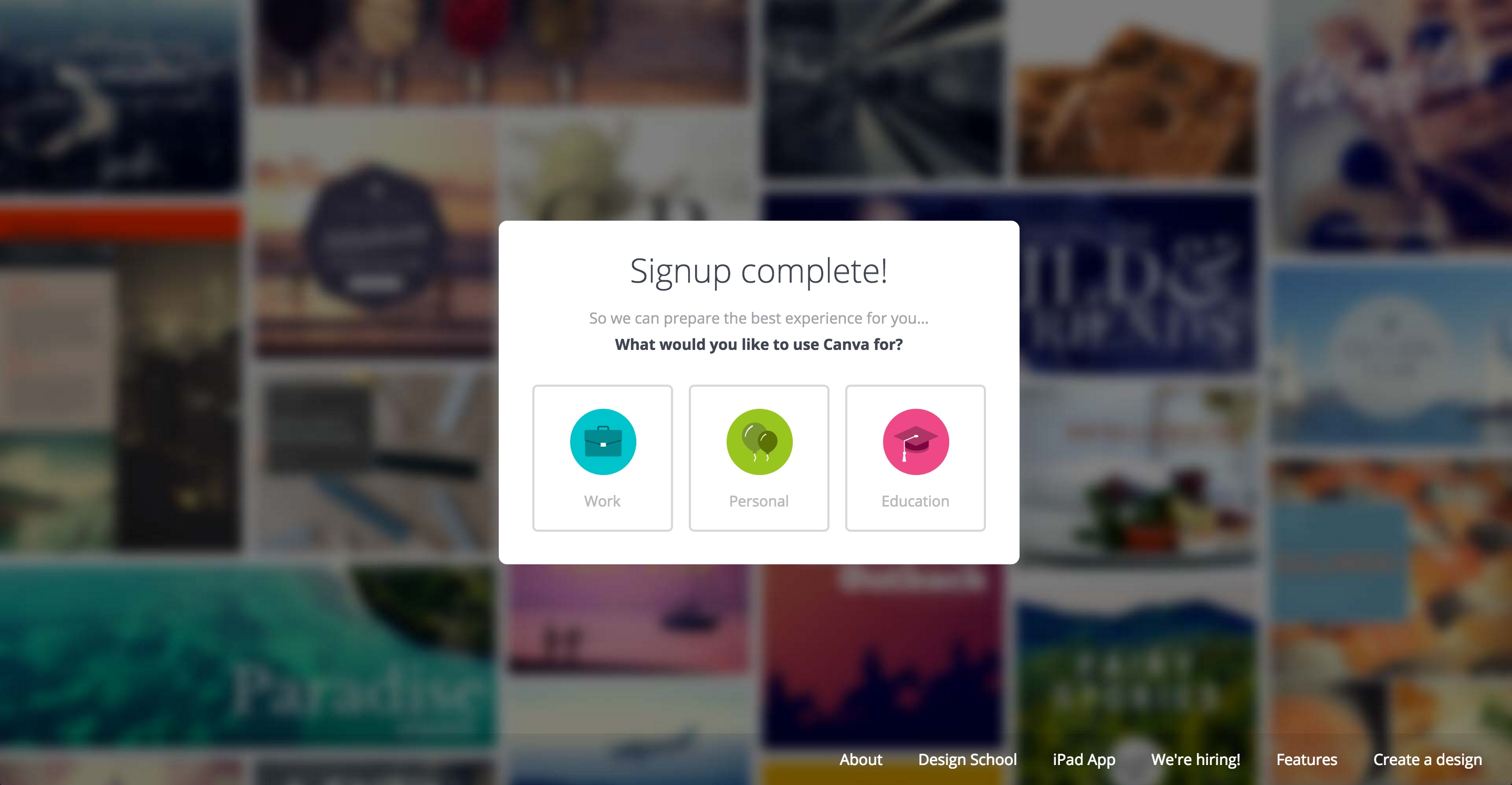 canva user onboarding step 2