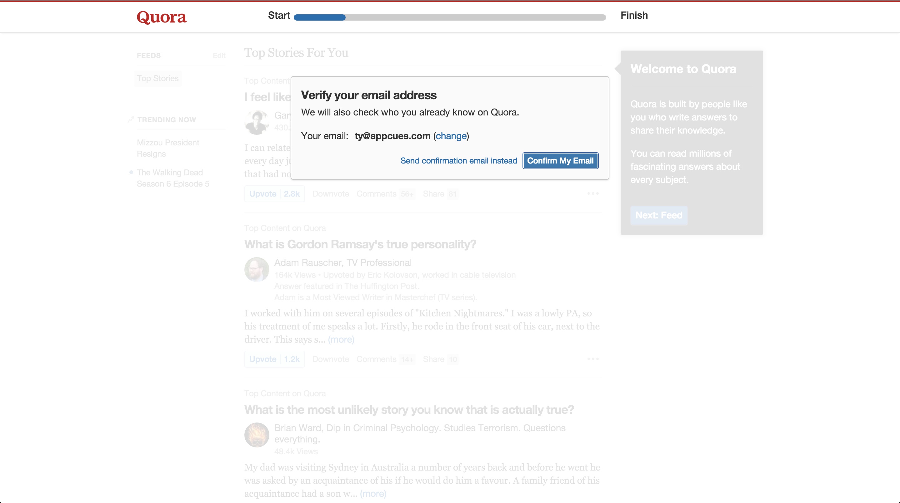 user onboarding step 2