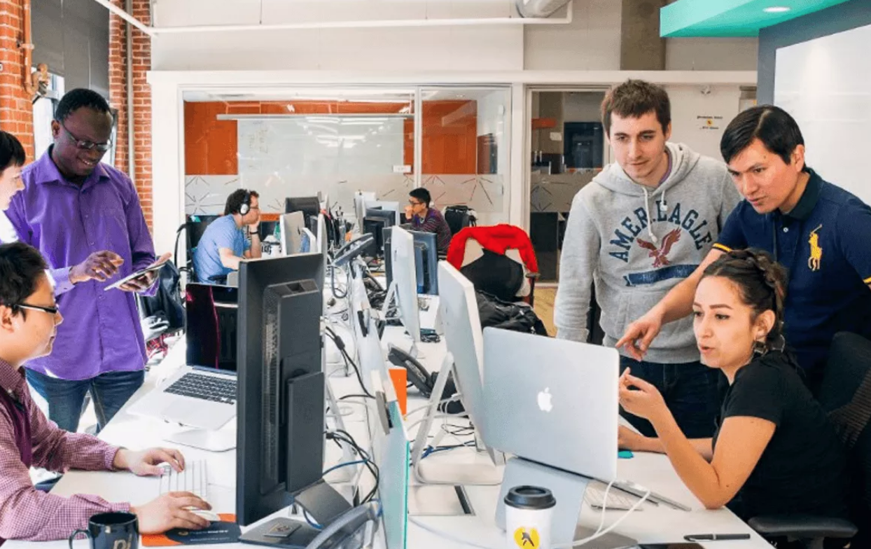 A photo of a development squad at Yellow Pages