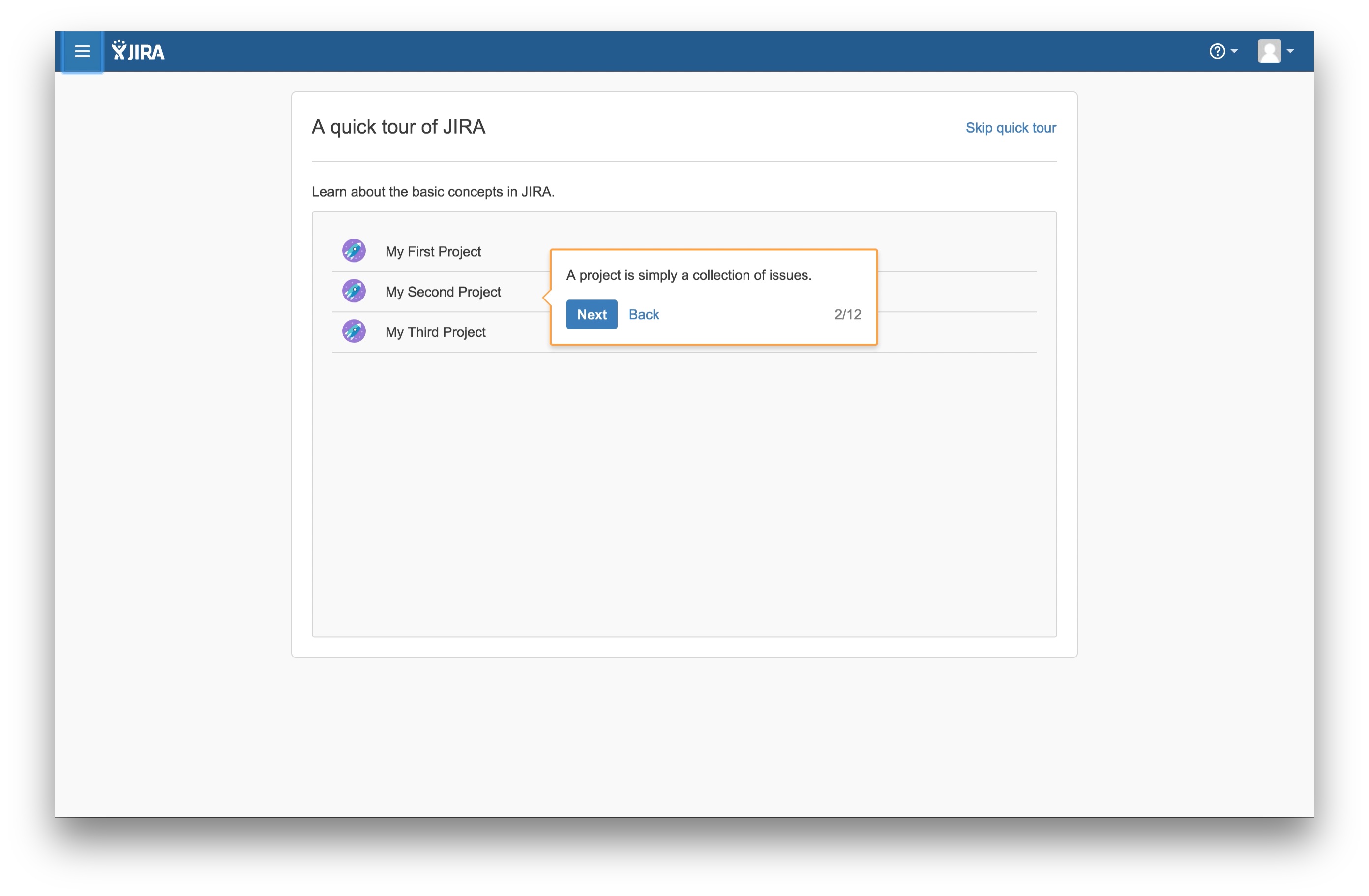 JIRA user onboarding tooltip 2
