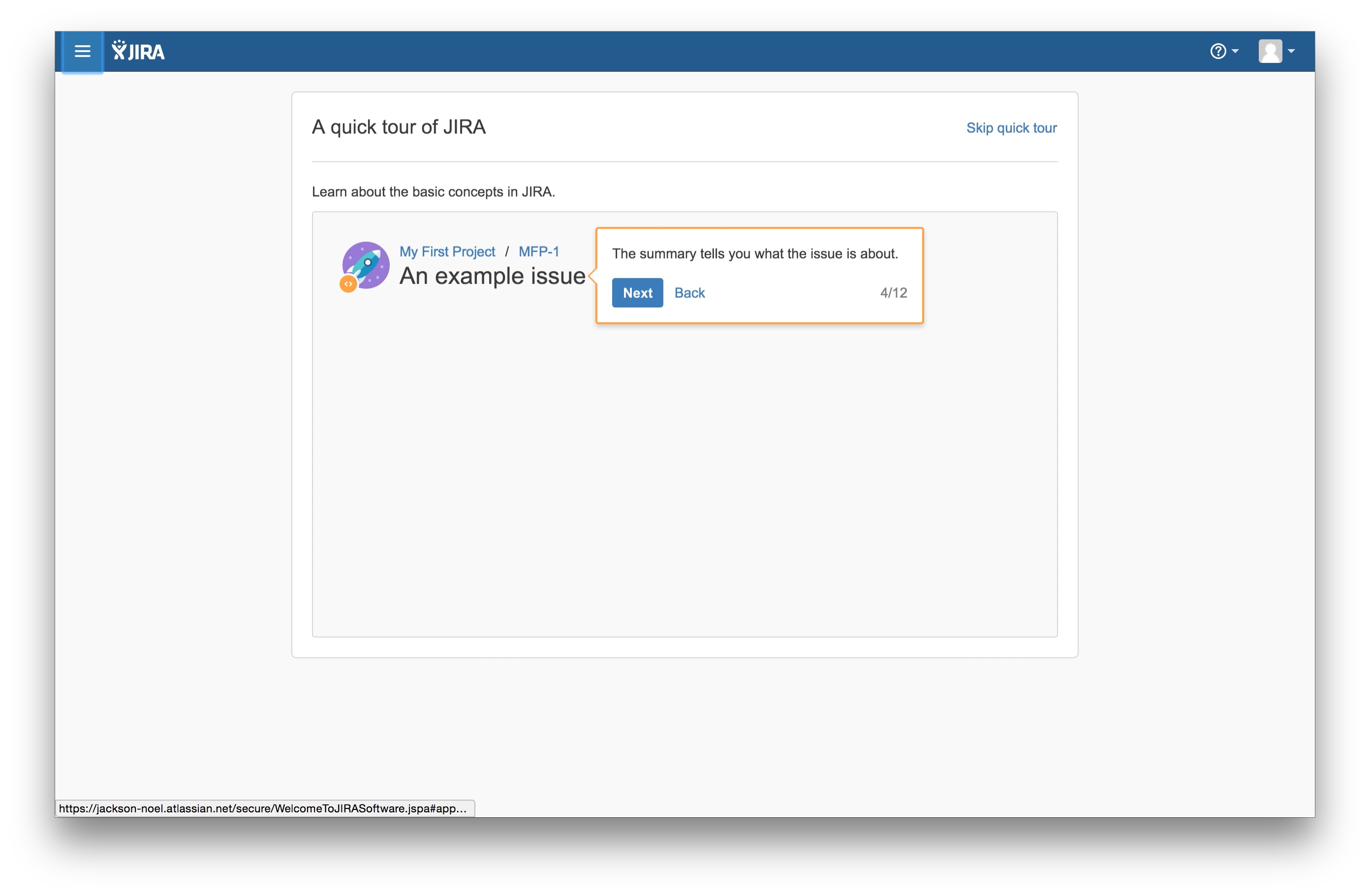 JIRA user onboarding tooltip 4