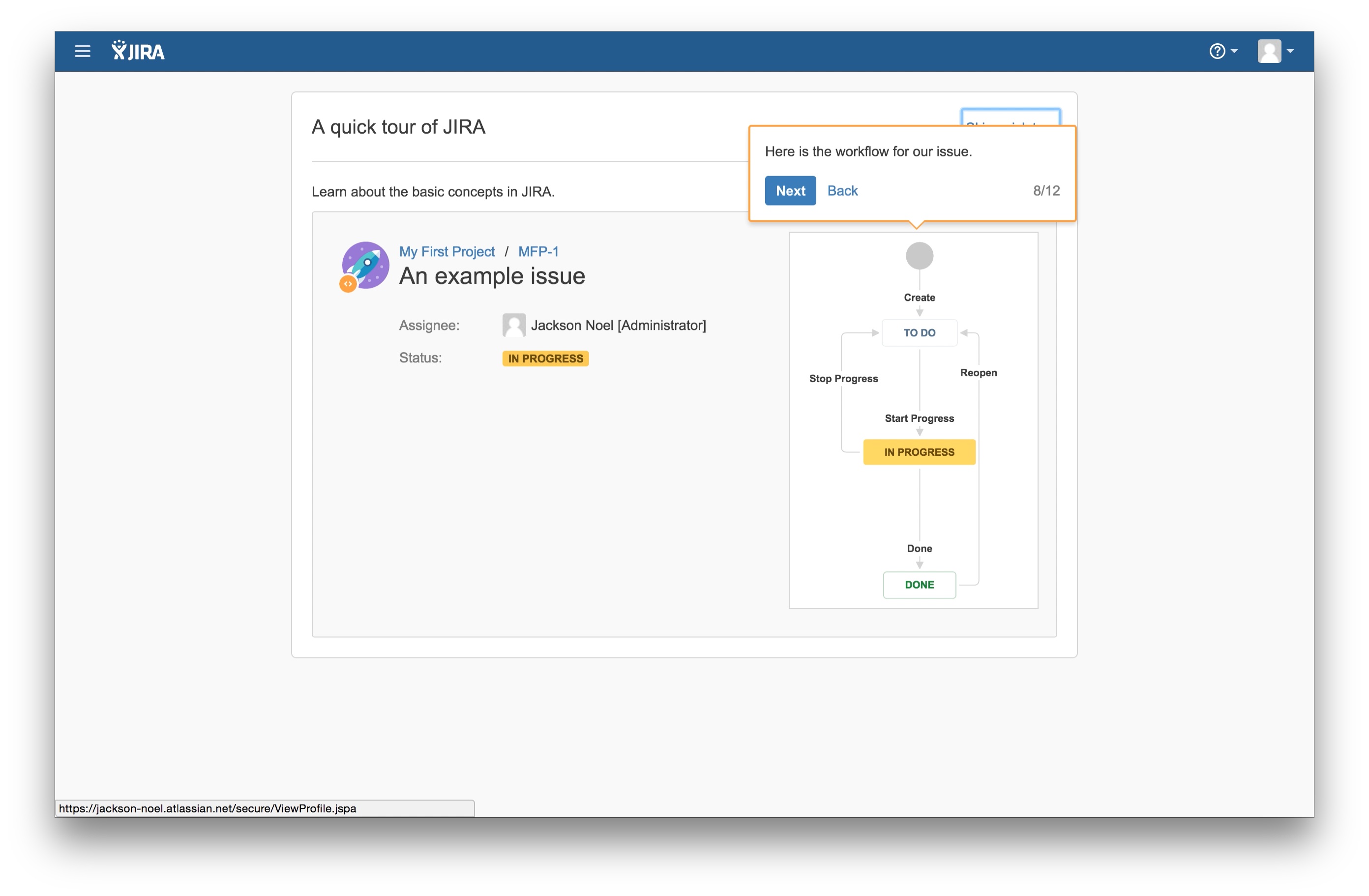 JIRA user onboarding tooltip 8