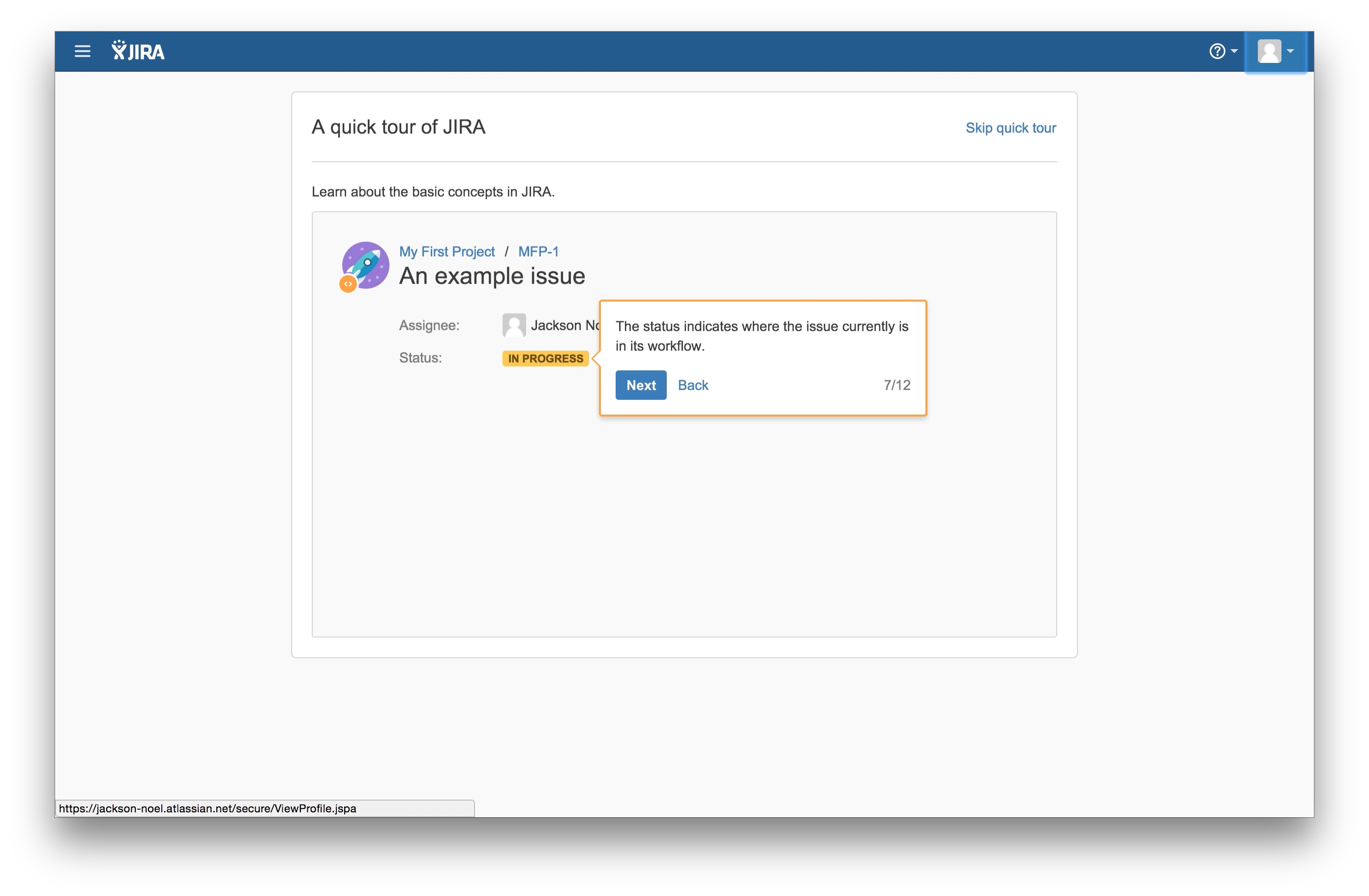 JIRA user onboarding tooltip 7