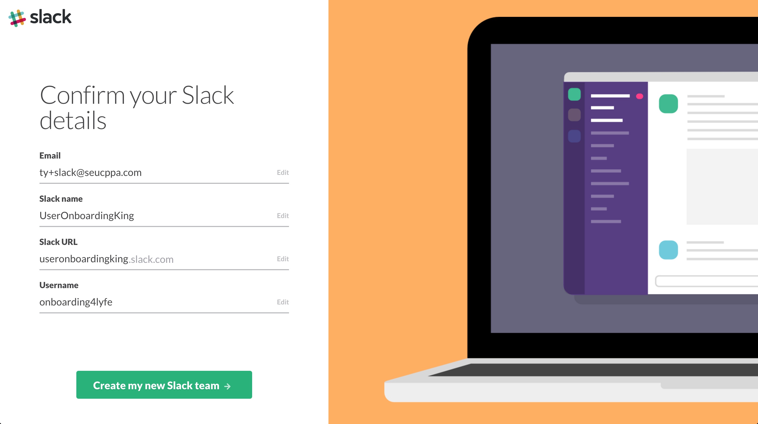 Slack user onboarding step 5