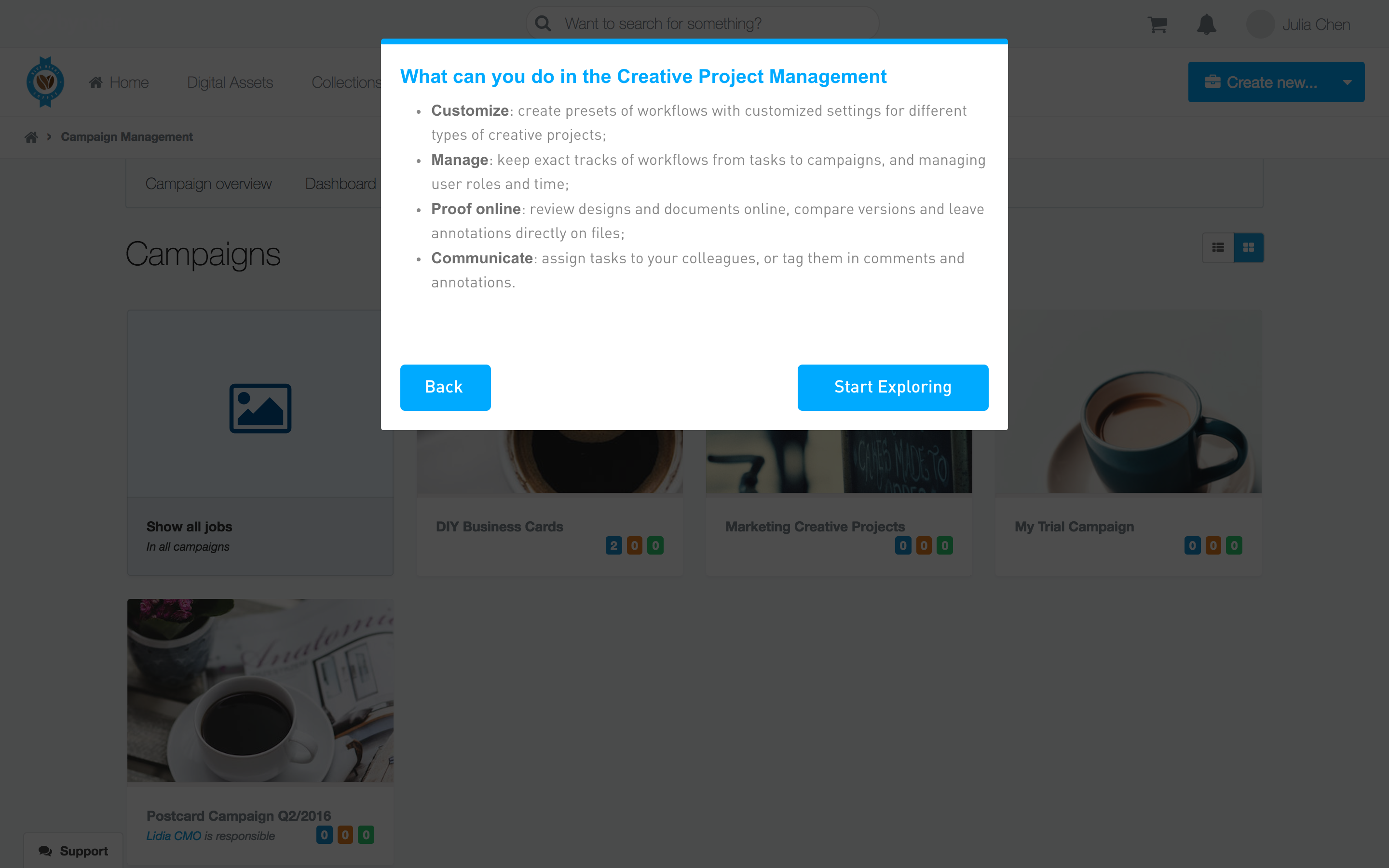 bynder engagement demo product tour