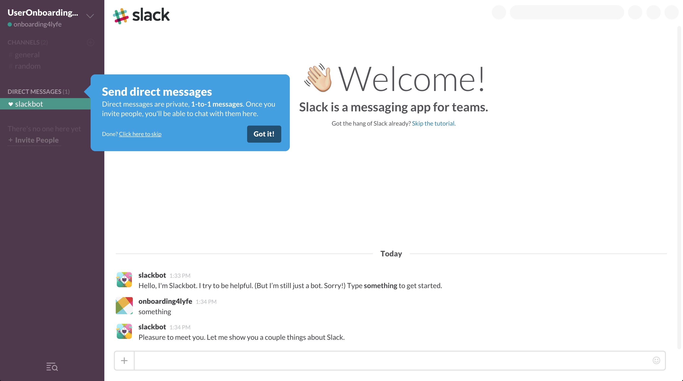 Slack user onboarding step 10
