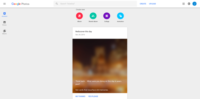 google photo rediscover this day