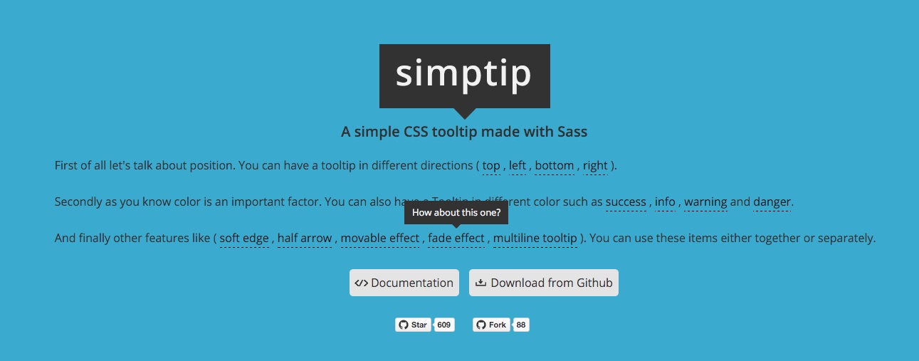 Simptip—A Simple CSS Tooltip Made with Sass