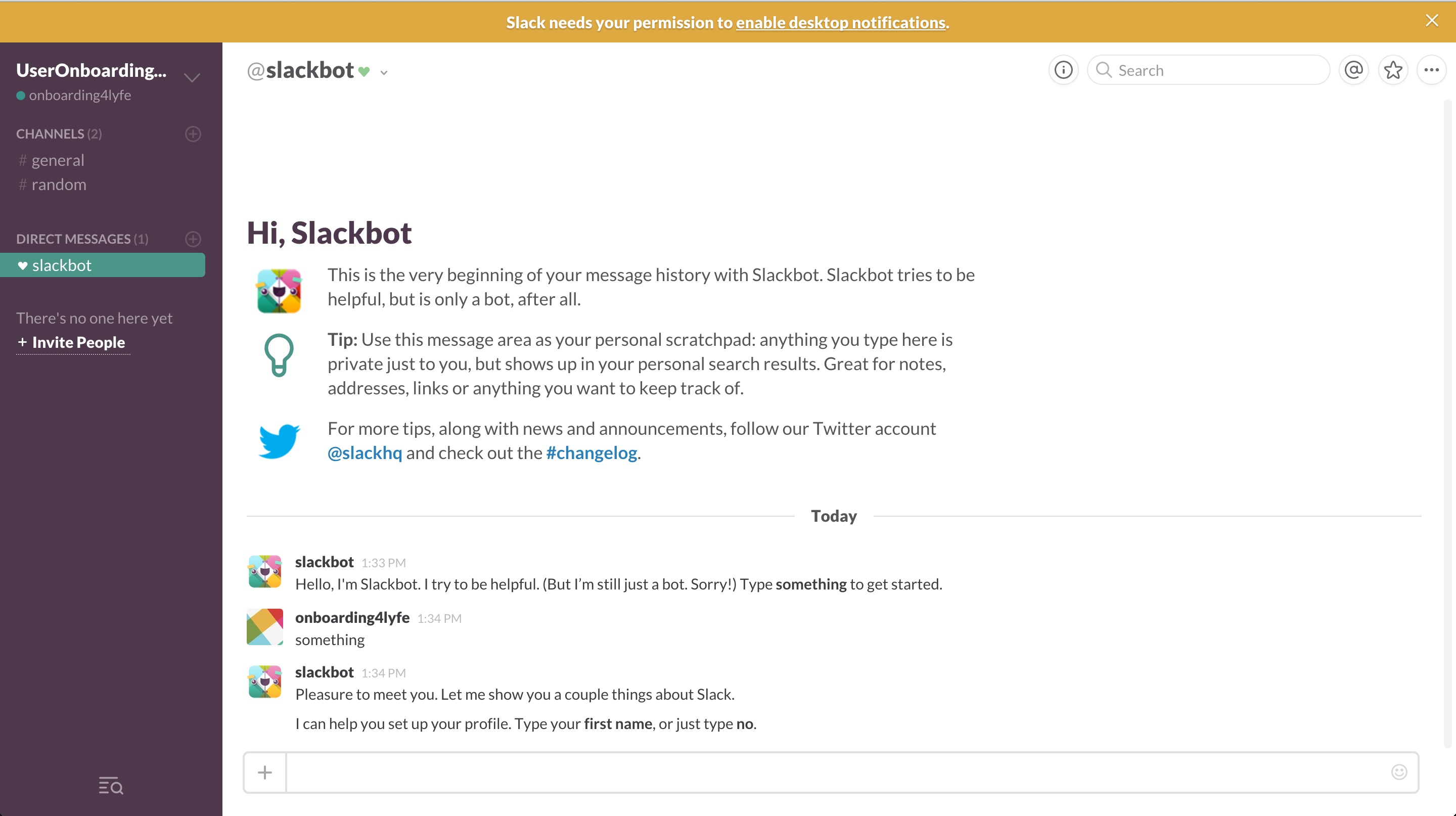Slack user onboarding step 12
