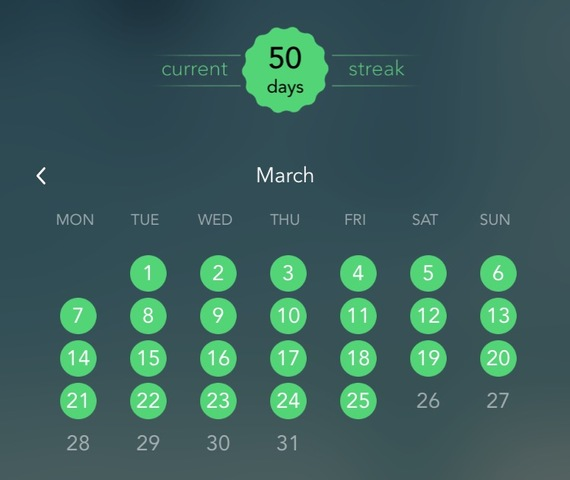 the calm app gamified medidation by offersing badges and rewards