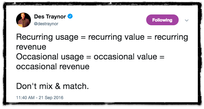 A tweet about user engagement and retention, explaining why we need a produt engagement stack.