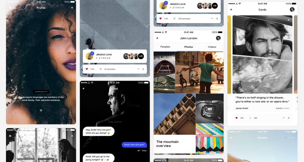 Free Sketch UI kit, free Photoshop UI vector kit for mobile mockups