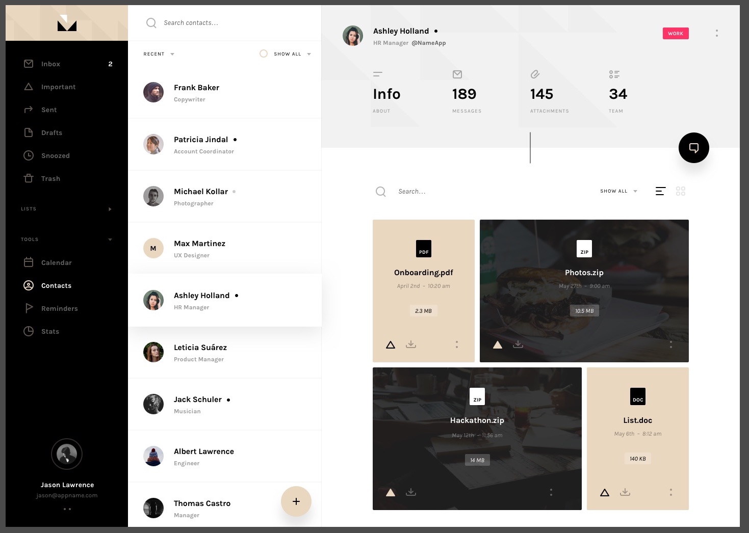 Mail social app UI kit from invision. Free UI kit for making intuitive user experiences and interfaces.