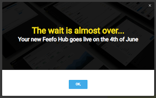 Third redesign announcement using Appcues modal.