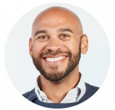 This is a picture of Jason Amunwa. This is a smiling headshot of a product manager and Saas consultant.