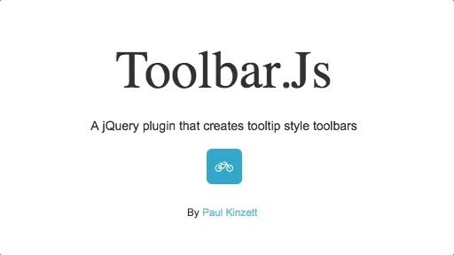 This is an example of a tooltip toolbar made with jquery. It is an animated toolbar example made with a free plugin and has three icons.
