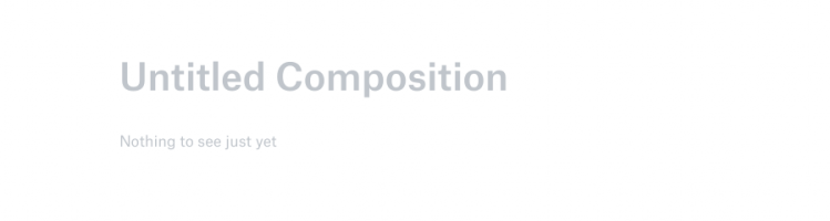 this is a screeshot from dropbox showing clever ux copy in a blank document. This is a good empty state screen example. the headline reads "untitled composition"