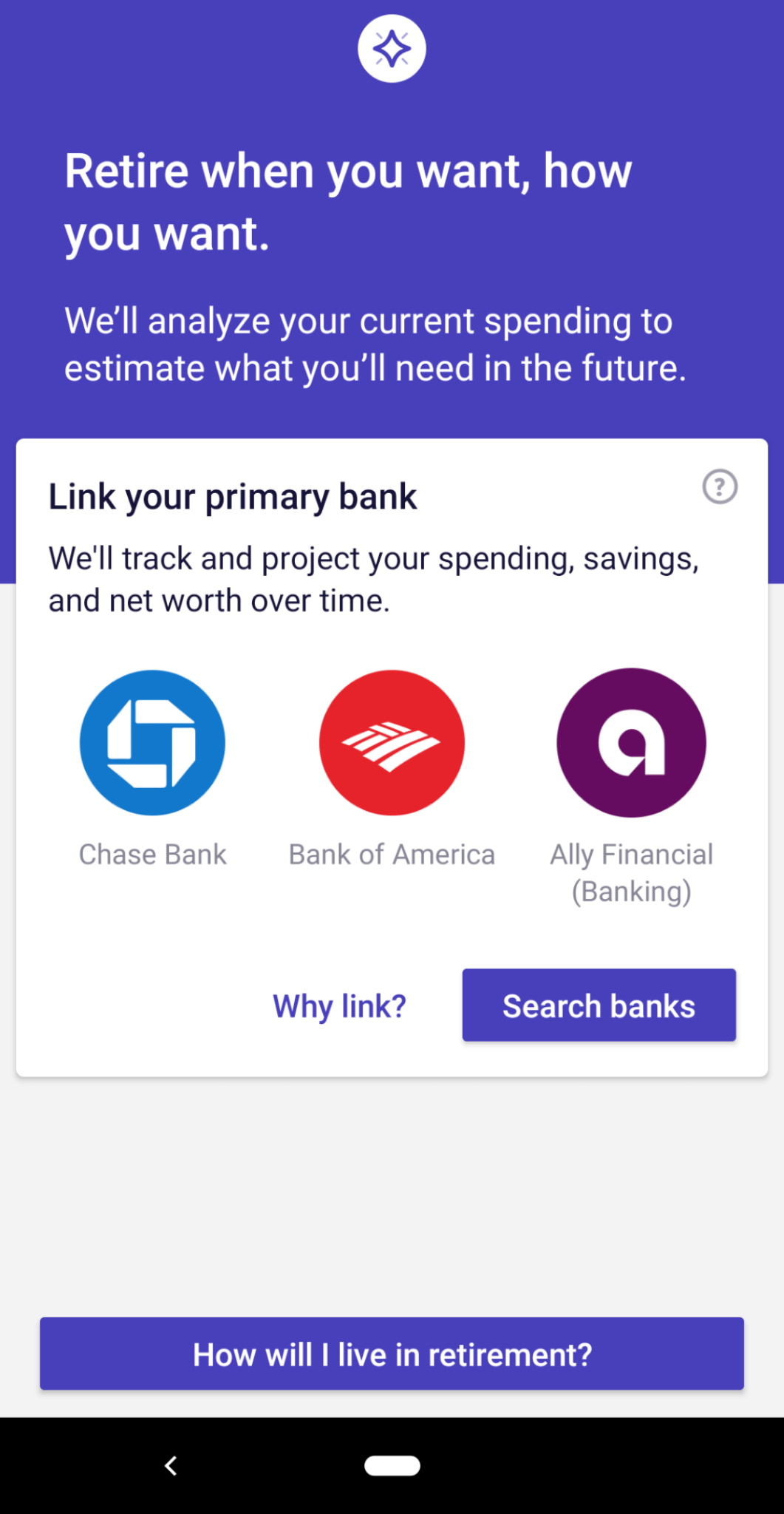 this is an example of personalized ux in the wealthfront mobile app. this image shows personalized UX copy that help boost user motivation