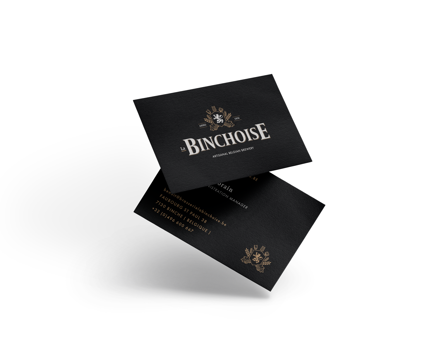 Carte de visite Brasserie La Binchoise