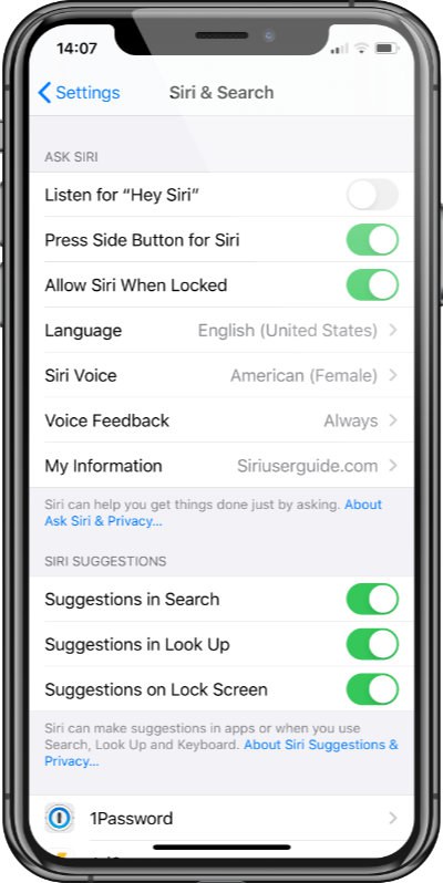 Setting up Siri