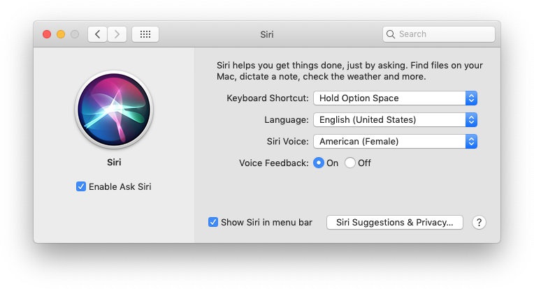 Siri on macOS