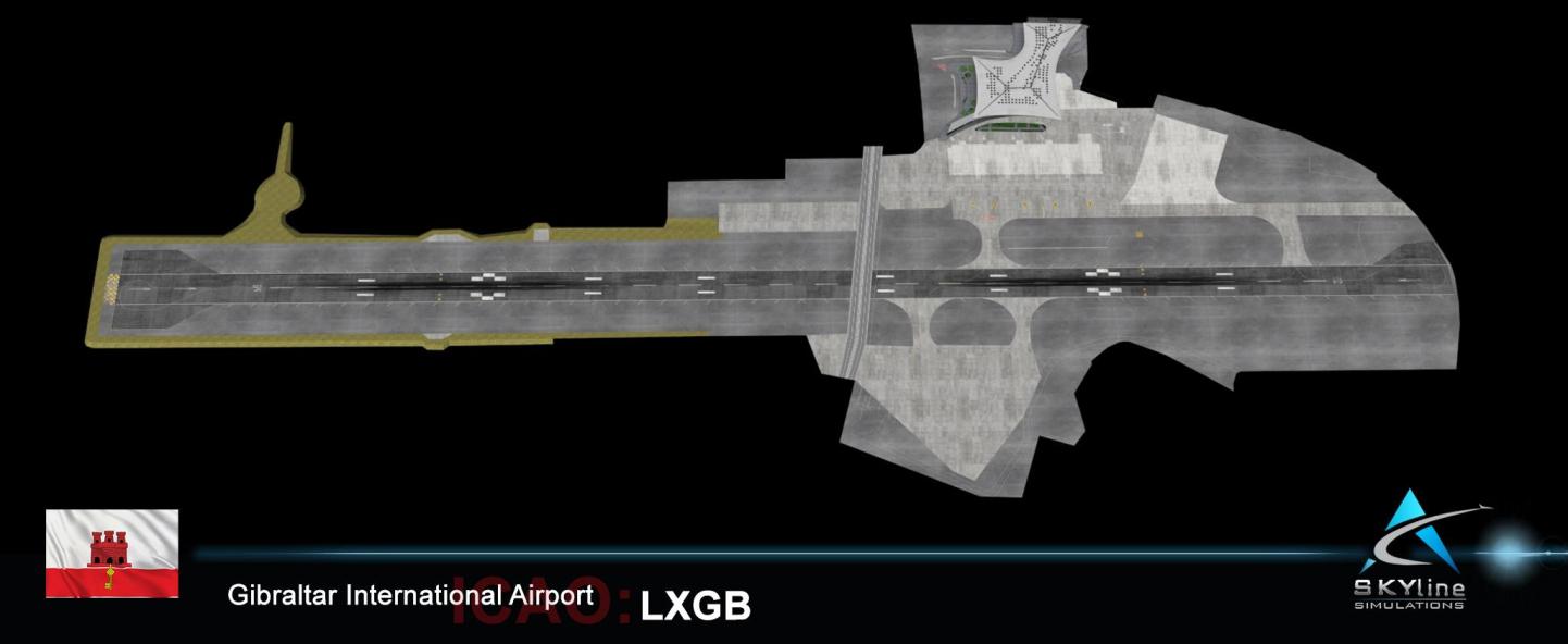  Work in Progress Images of SkyLine Simulations Gibraltar's (LXGB) Ground Texturing