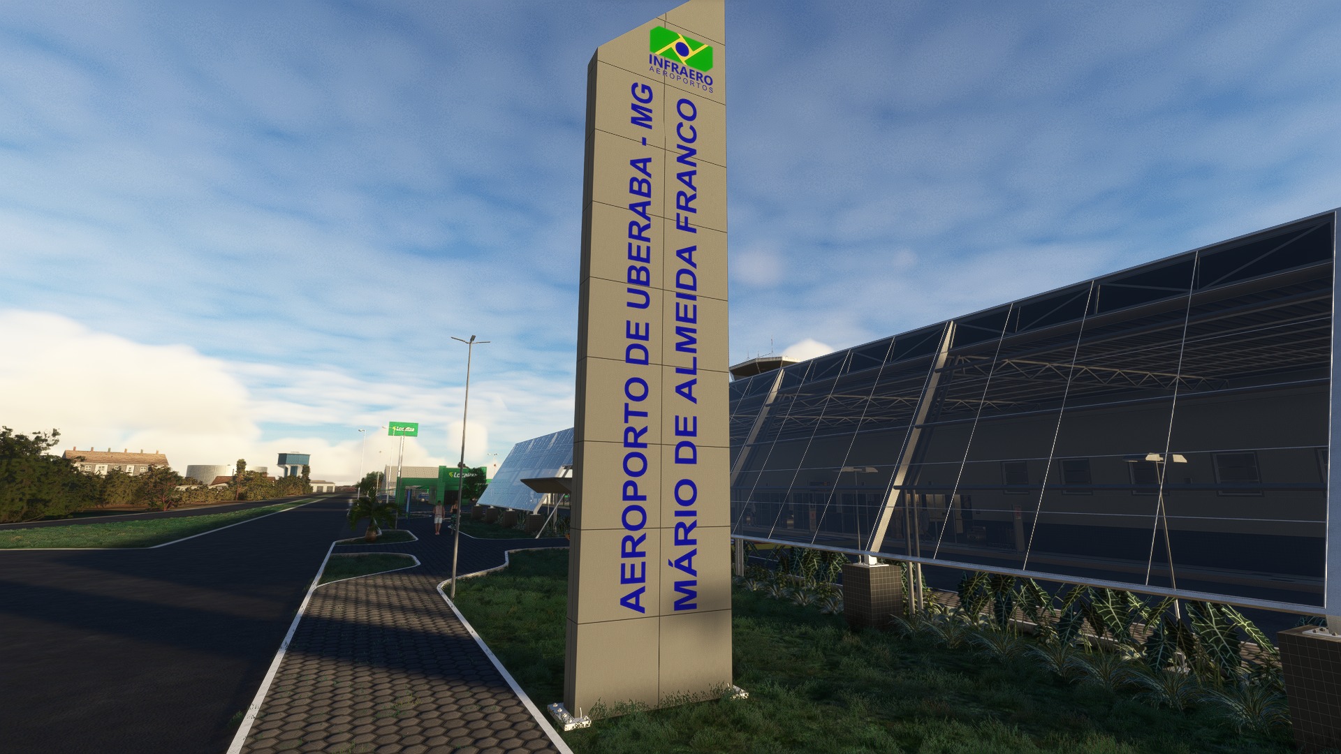 Pode ser uma imagem de estrada e texto que diz "MG UBERABA FRANCO DE ALMEIDA AEROPORTO DE ARIO"