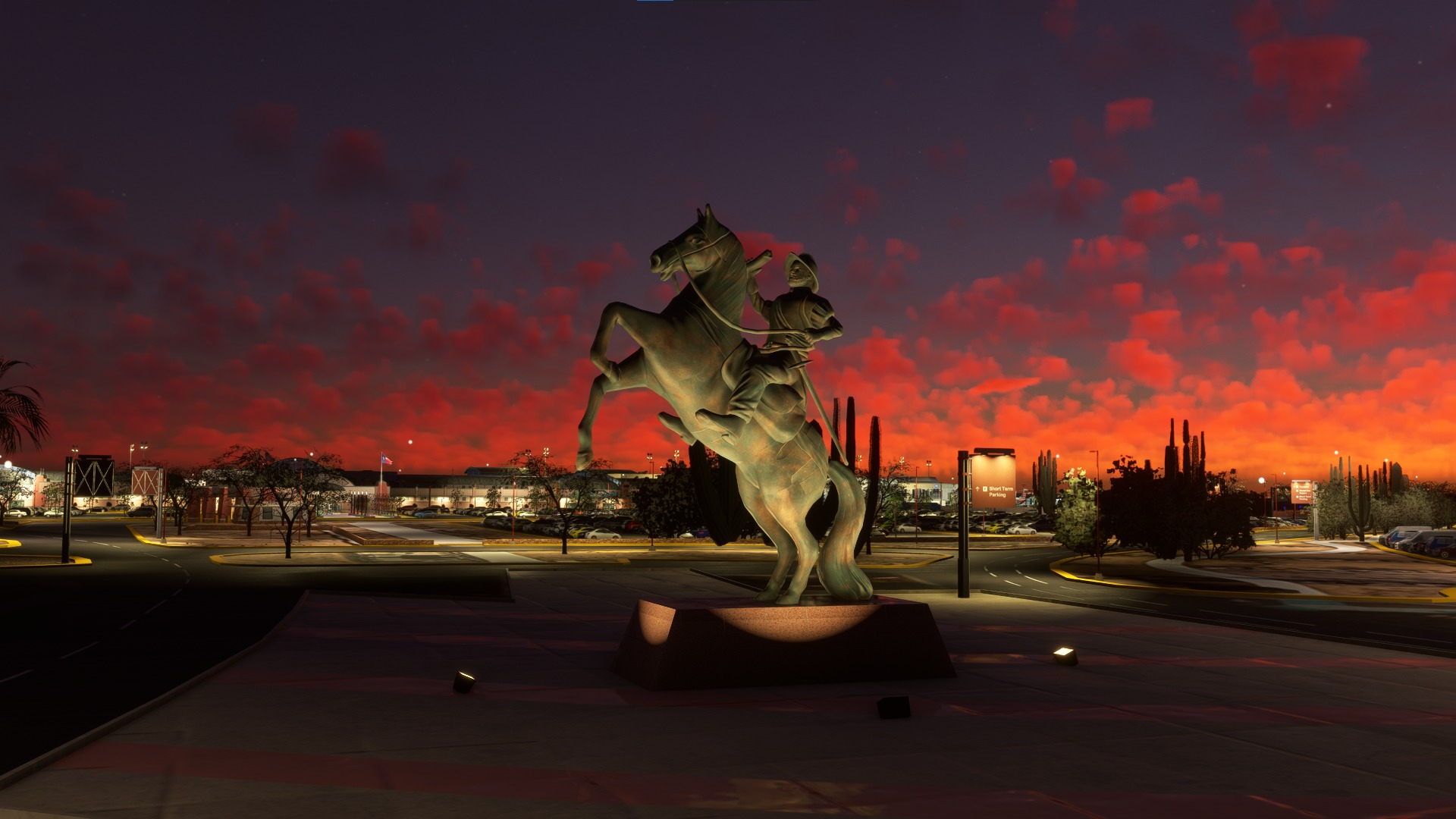 Pode ser uma imagem de monumento e crepúsculo