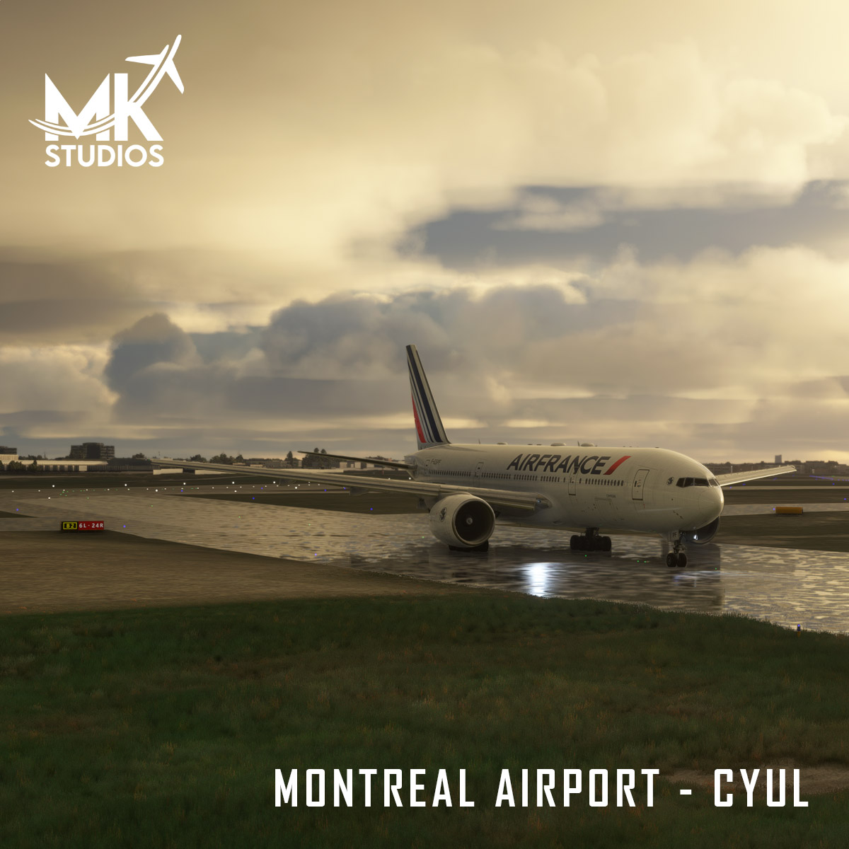 Pode ser uma imagem de aeronave e texto que diz "MK STUDIOS MONTREAL AIRPORT CYUL"