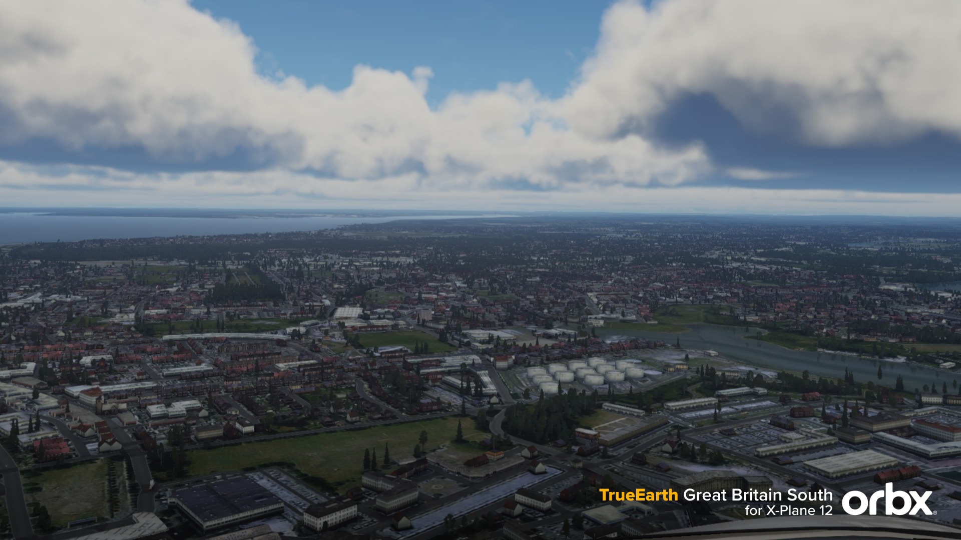 Pode ser uma imagem de texto que diz "TrueEarth Great Britain South orbx for X-Plane 12"