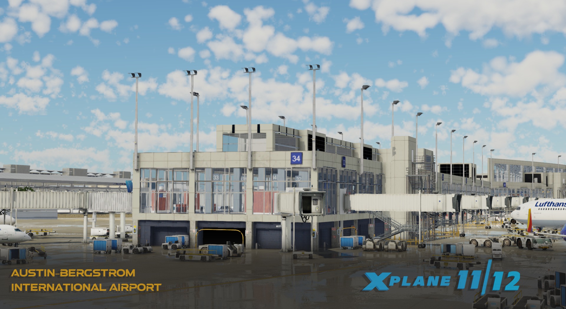 Có thể là hình ảnh về máy bay và văn bản cho biết 'AUSTIN AUSTIN-BERGSTROM INTERNATIONAL AIRPORT XPLANE 11/12'