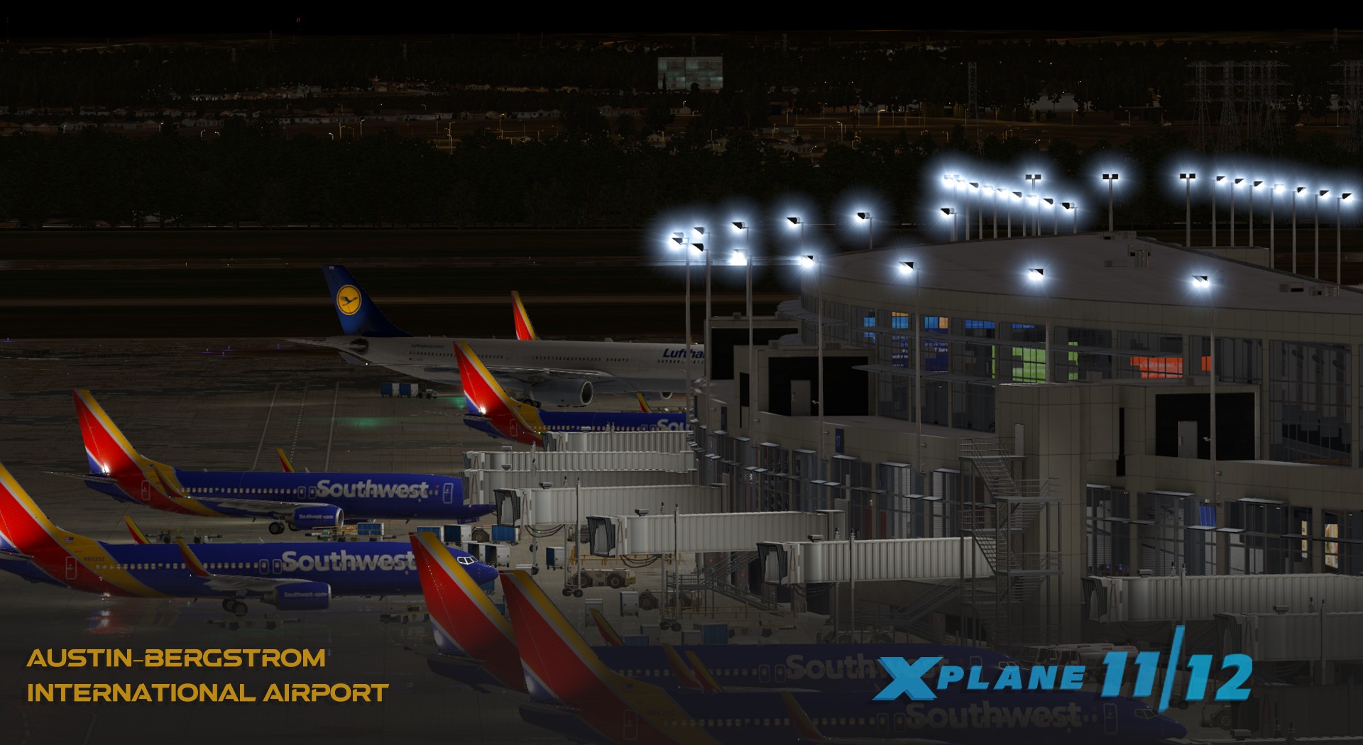 Có thể là hình ảnh về máy bay và văn bản cho biết 'AUSTIN BERGSTROM INTERNATIONAL AIRPORT XPLANE 11/12'