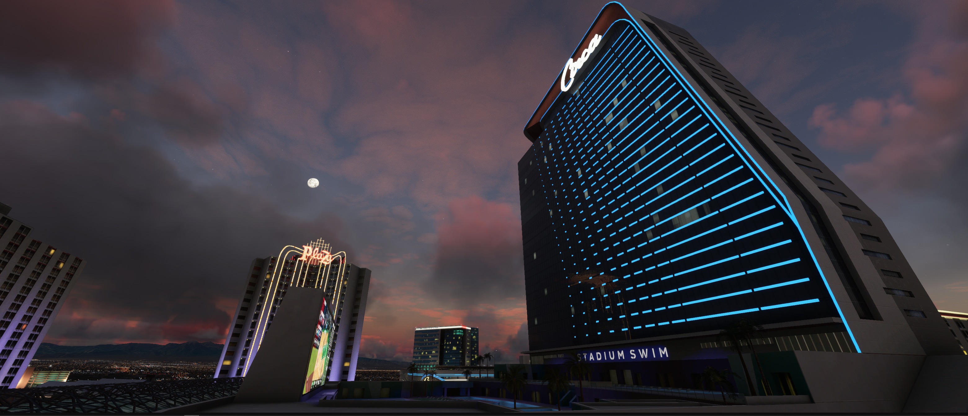 Pode ser uma imagem de crepúsculo e arranha-céu