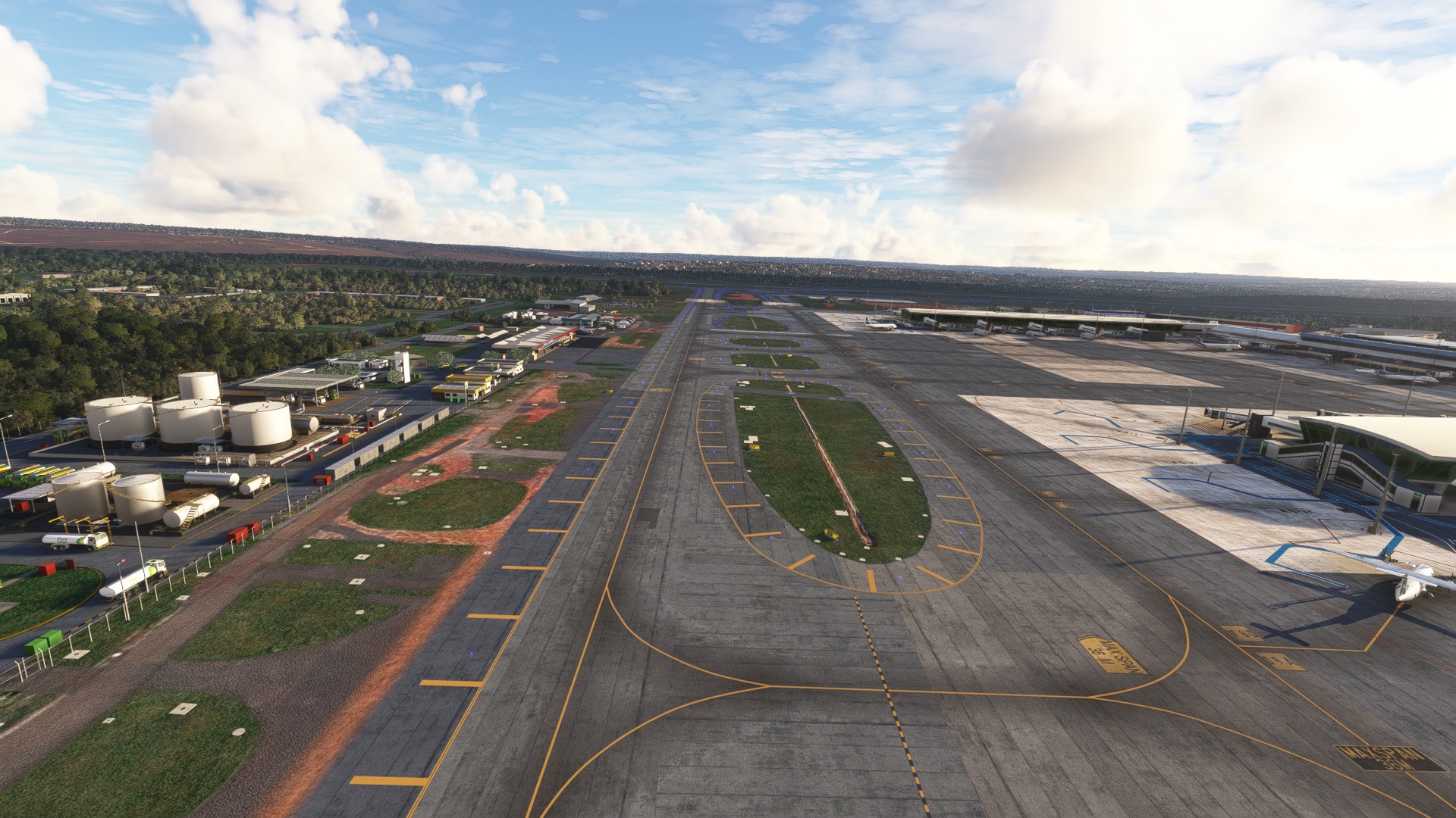 Pode ser uma imagem de aeronave e estrada