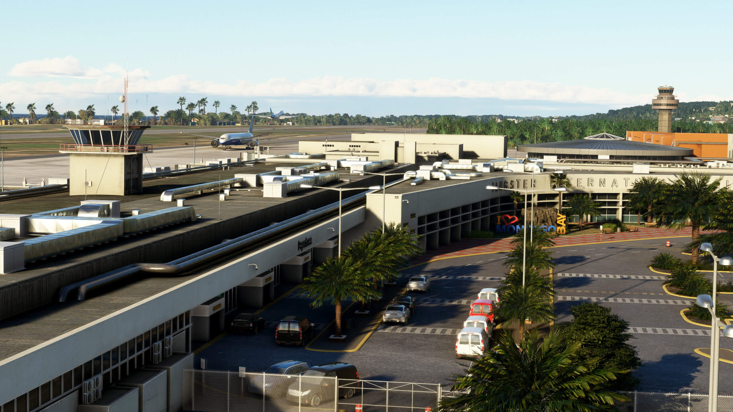 An airport in the Caribbean