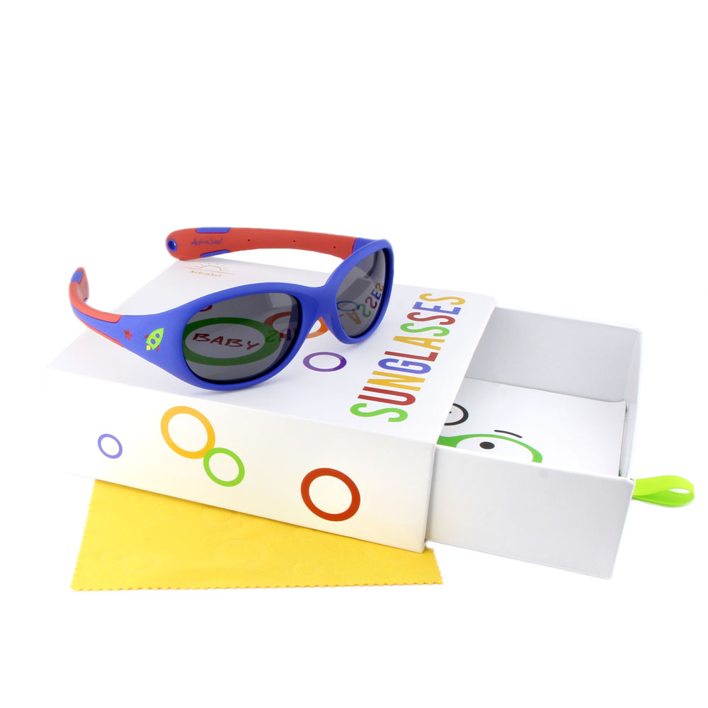 Baby Sunglasses Rocket and stars, packaging box with drawer