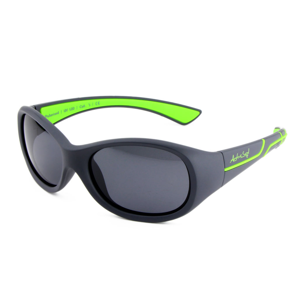 Kids Sport Anthrazit Grün Sonnenbrille