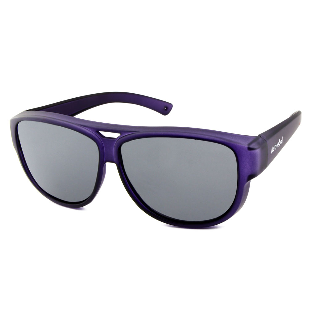 Aviator Überzieh-Sonnenbrille lila matt