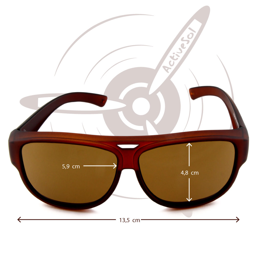 ActiveSol Fit-over sunglasses brown fits over glasses