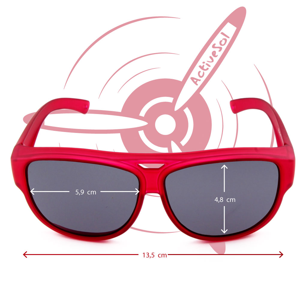 ActiveSol Fit-over sunglasses red fits over glasses
